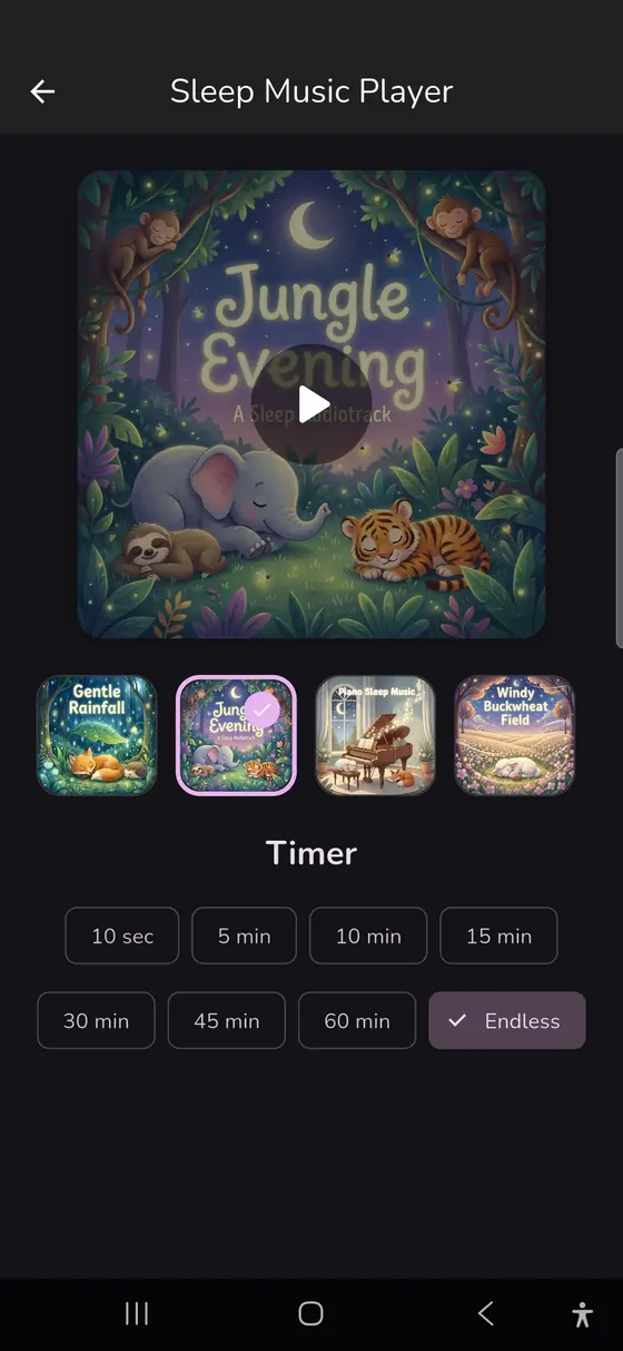 Sleep music with a timer — Storywell (English)